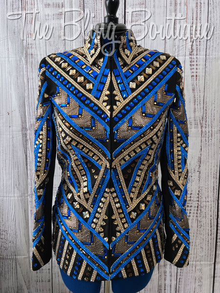 RE-ORDER Black, Royal Blue, Tan & Bronze Showmanship Jacket (Choose Your Size)