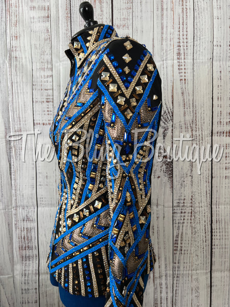 RE-ORDER Black, Royal Blue, Tan & Bronze Showmanship Jacket (Choose Your Size)