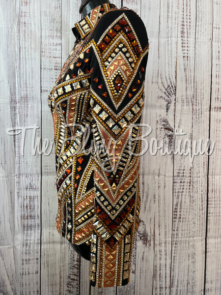 RE-ORDER Black, Copper & Tan Showmanship Jacket (Choose Your Size)