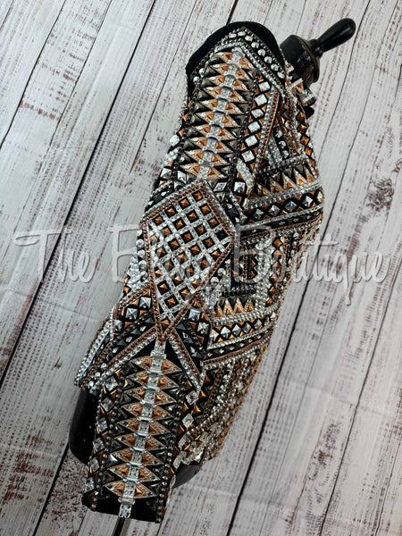RE-ORDER Black, Rose Gold, White & Gunmetal Grey Showmanship Jacket (Choose Your Size)