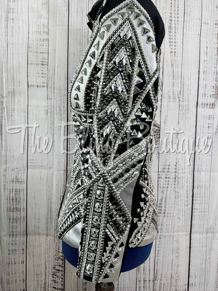 RE-ORDER Black, Charcoal & Silver Showmanship Jacket (Choose Your Size)