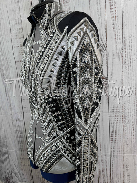 RE-ORDER Black, Charcoal & Silver Showmanship Jacket (Choose Your Size)