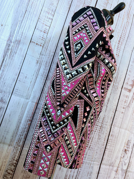 RE-ORDER Black, Light Pink & Silver Showmanship Jacket (Choose Your Size)
