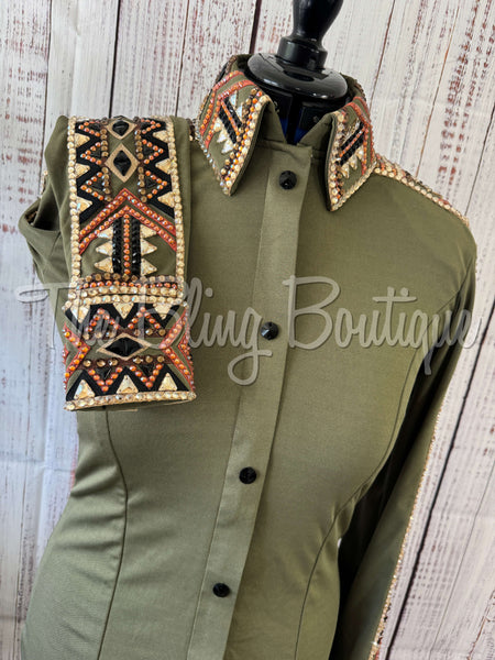 Olive Green Day Shirt Set (M)