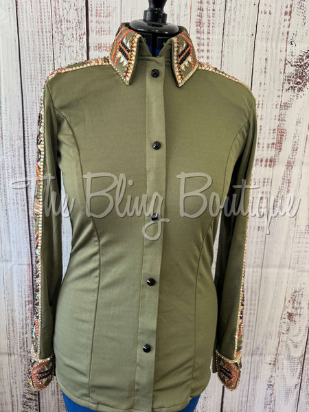 Olive Green Day Shirt Set (M)
