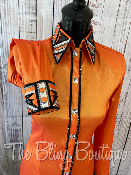 Orange, Black & Grey Day Shirt Set (M)