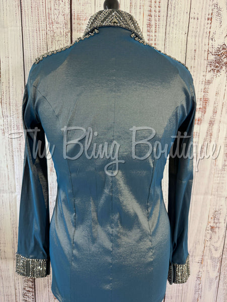 Smokey Blue & Gunmetal Grey Day Shirt Set (L)