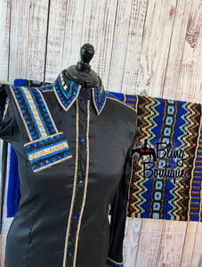 Black, Blue & Tan Day Shirt Set (L)