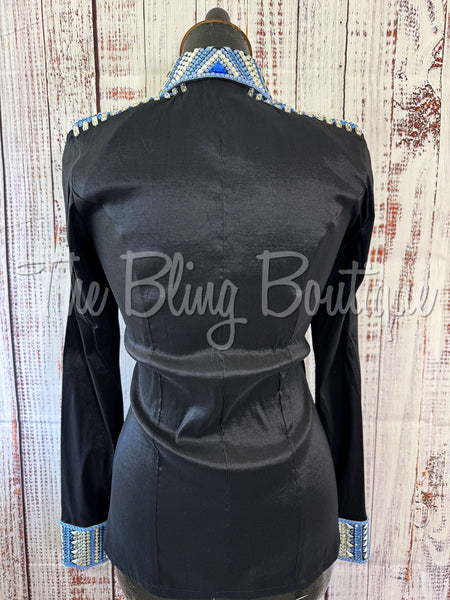 Black & Periwinkle Day Shirt Set (S)