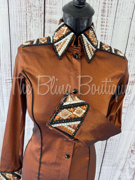 Rust, Black & Tan Day Shirt Set (XS/S)