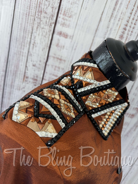 Rust, Black & Tan Day Shirt Set (XS/S)