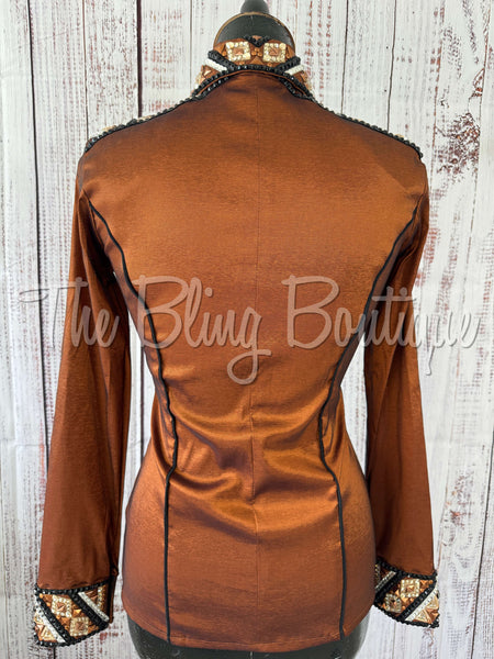Rust, Black & Tan Day Shirt Set (XS/S)