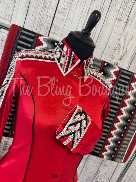Red, Black & White Day Shirt Set (XL)
