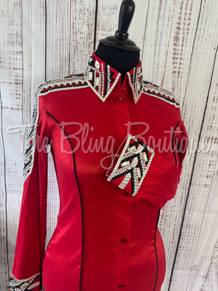Red, Black & White Day Shirt Set (XL)