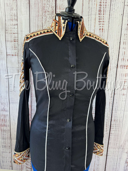 Black, Rust, Tan & White Day Shirt Set (M)