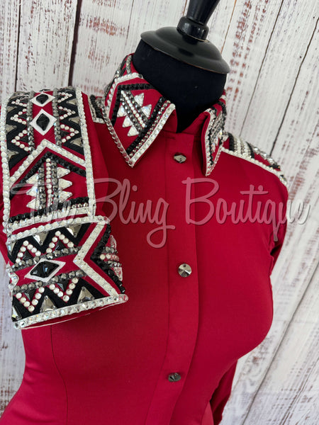 Red, Grey, Black & White Day Shirt Set (L)