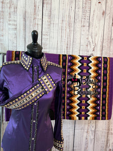 Purple & Tan Day Shirt Set (XS/S)