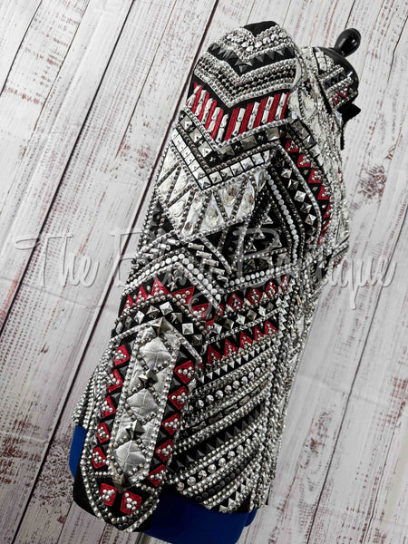 RE-ORDER Black, Dark Red & Silver Showmanship Jacket (Choose Your Size)