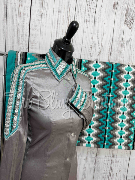 Grey, Teal & Mint Day Shirt Set (S)
