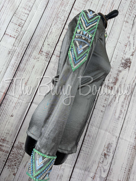 Grey, Periwinkle & Mint Day Shirt Set (S)