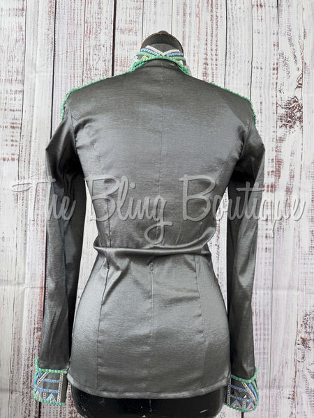 Grey, Periwinkle & Mint Day Shirt Set (S)