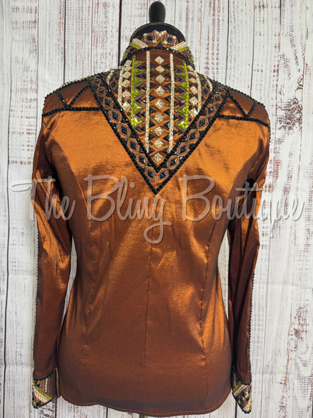 Rust, Olive Green & Black Day Shirt Set (2XL)