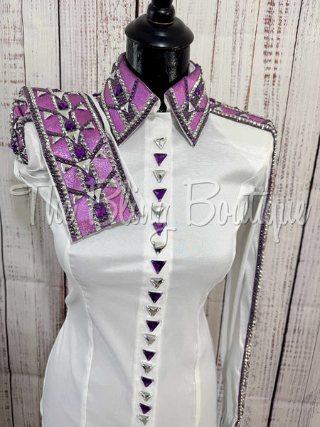 White, Purple, Berry & Silver Day Shirt Set (XS/S)