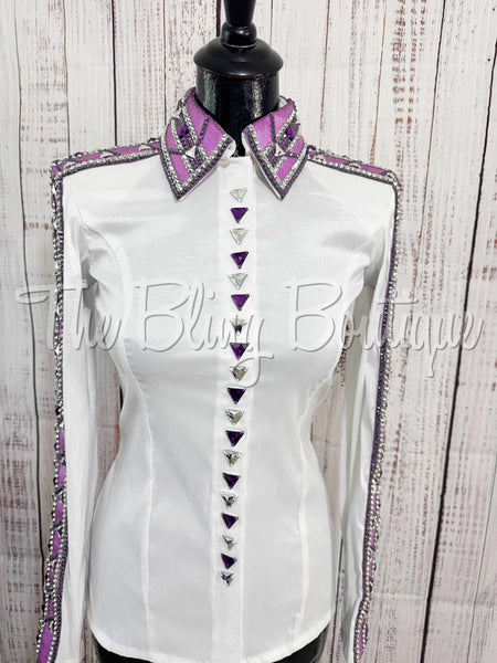 White, Purple, Berry & Silver Day Shirt Set (XS/S)