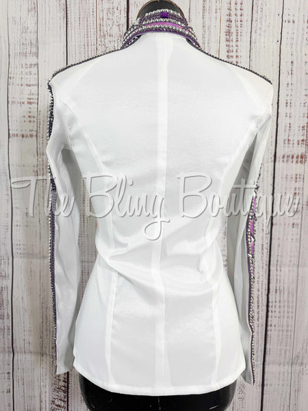 White, Purple, Berry & Silver Day Shirt Set (XS/S)