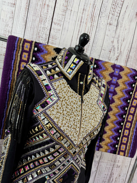 Consignment Purple & Gold 3 Piece Vest Set (XL)