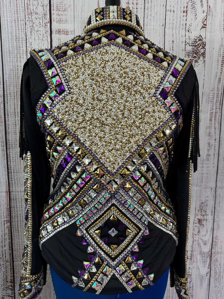 Consignment Purple & Gold 3 Piece Vest Set (XL)