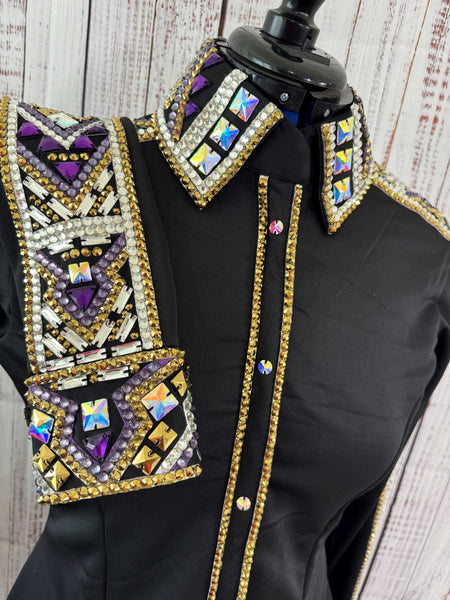Consignment Purple & Gold 3 Piece Vest Set (XL)