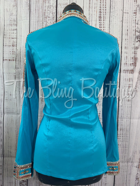 Turquoise & Copper Day Shirt Set (S)