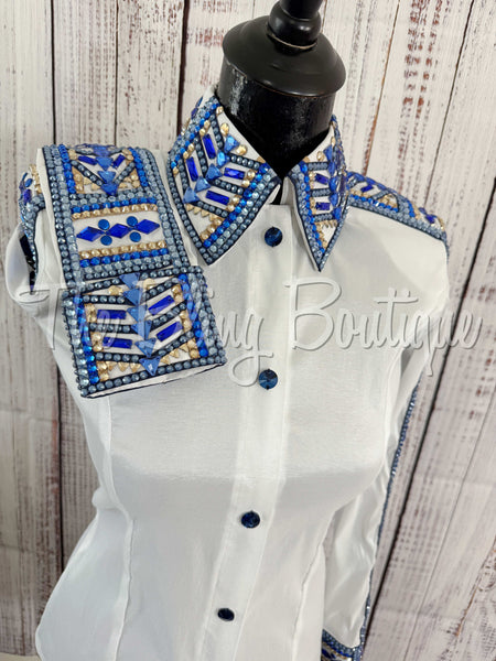 White, Blue & Tan Day Shirt Set (XS/S)