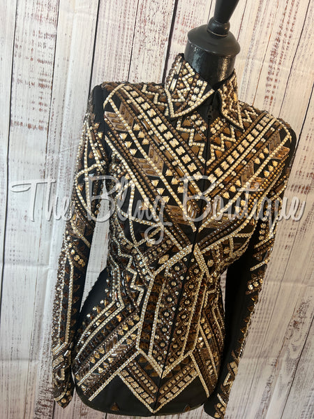 RE-ORDER Black, Bronze & Tan Showmanship Jacket (Choose Your Size)