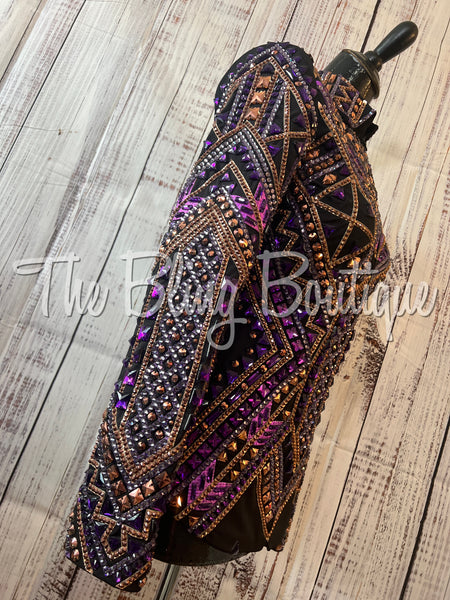 RE-ORDER Black, Purple, Rose Gold & Copper Showmanship Jacket (Choose Your Size)