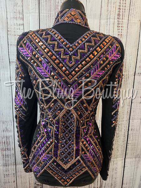 RE-ORDER Black, Purple, Rose Gold & Copper Showmanship Jacket (Choose Your Size)