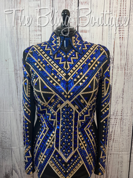 RE-ORDER Black, Royal Blue & Tan Showmanship Jacket (Choose Your Size)