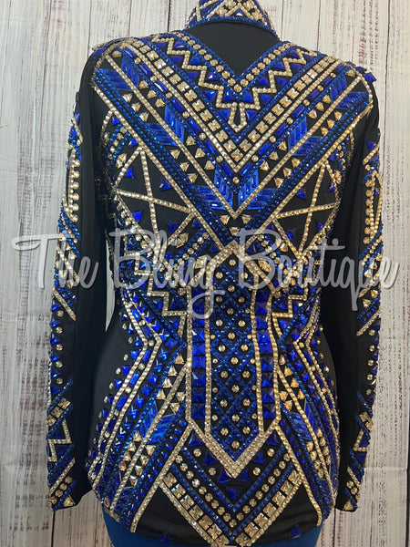 RE-ORDER Black, Royal Blue & Tan Showmanship Jacket (Choose Your Size)