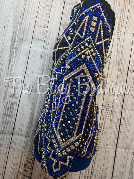 RE-ORDER Black, Royal Blue & Tan Showmanship Jacket (Choose Your Size)