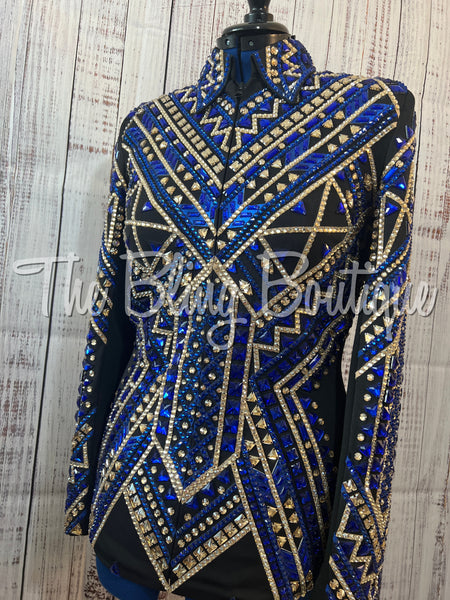 RE-ORDER Black, Royal Blue & Tan Showmanship Jacket (Choose Your Size)