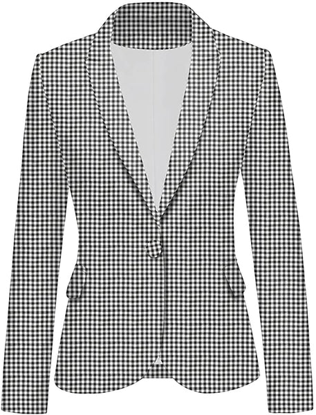 Black & White Plaid Blazer