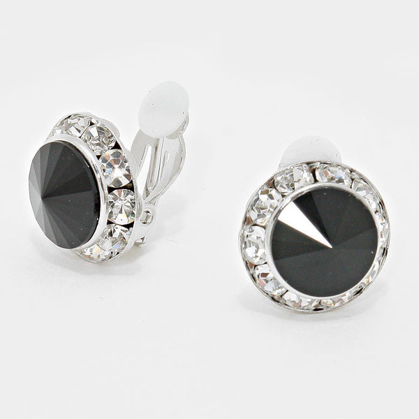 Clip On Crystal Earrings