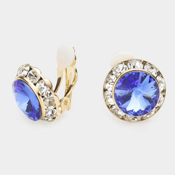 Clip On Crystal Earrings