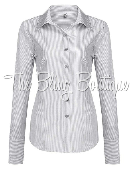 (Multiple Colors Available) Striped Button Down Shirt