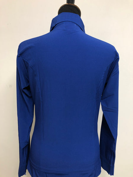Microfiber Zip Up Shirt - Royal Blue