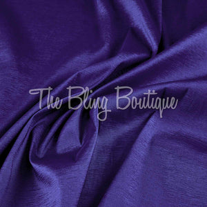 Fitted Taffeta Zip Up Shirt - Royal Purple