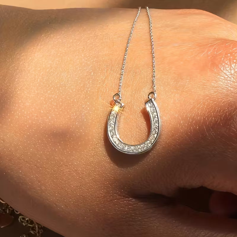 HOLIDAY SPECIAL - Horse Shoe Necklace - Silver