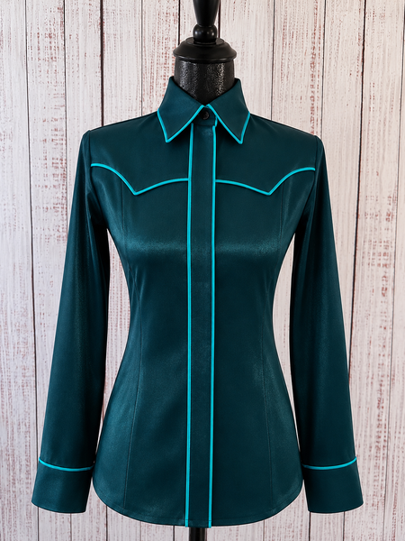 RHC SALE SHIRT - Dark Teal Green & Teal (large)