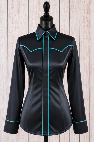 RHC SALE SHIRT - Black & Turquoise (large)